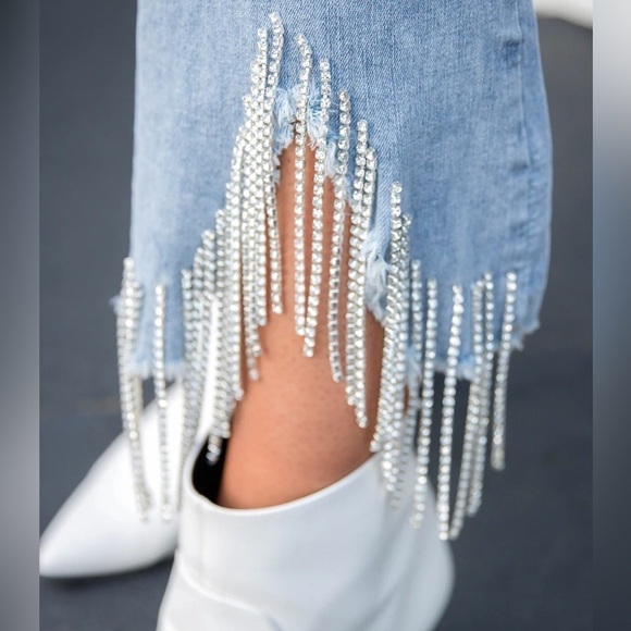 NWT Juliana’s | Rhinestone Jeans | Size Large - Picture 3 of 7